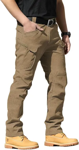 AUTIWITUA Men's Tactical Pants Water Resistant Cargo Pants Lightweight Outdoor Hiking Work Pants(No Belt)