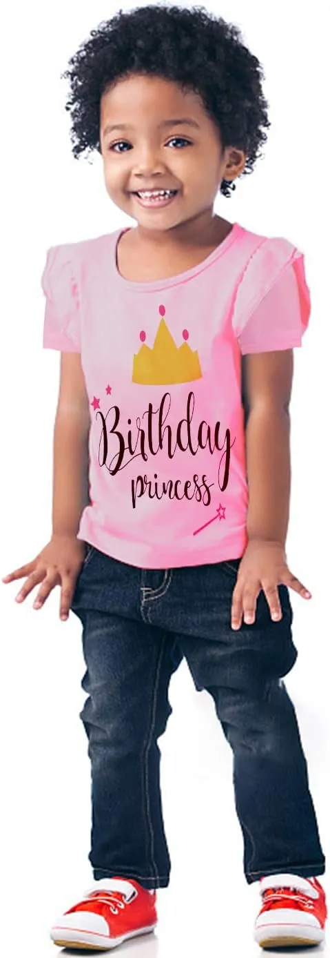 Birthday Girl Shirt Toddler Baby Girls T-Shirt 2nd 3rd 4th 5th 6th 7th Birthday Tee Summer Outfit