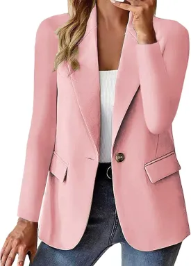 Blazers for Women Business Dressy Open Front Casual Suit Jacket Lightweight Elegant Long Sleeve Work Office Blazer