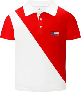Boys Short Sleeve Pique Polo Shirt Uniform Golf T-Shirts for Kids 6-16 Years
