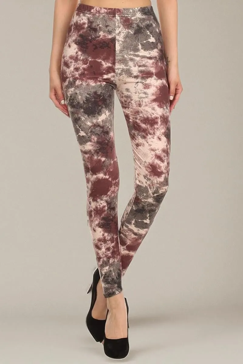 Leggings Depot High Waisted Tie Dye & Fabric Print Leggings for Women - Reg, Plus, 1X3X, 3X5X