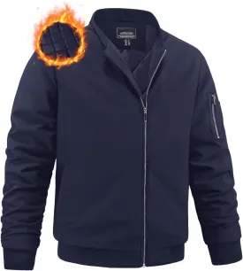 MAGNIVIT Men's Winter Bomber Jacket Windproof Warm Full Zipper Outer Wear Casual Flight Jacket Coat with Pockets