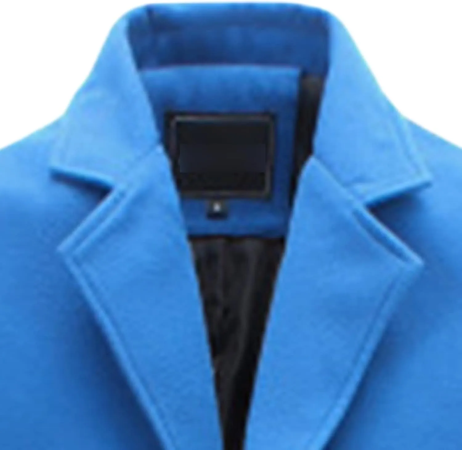 Maiyifu-GJ Men's Wool Blend Trench Coat Single Breasted Business Long Pea Coats Lightweight Notched Lapel Overcoat Jacket