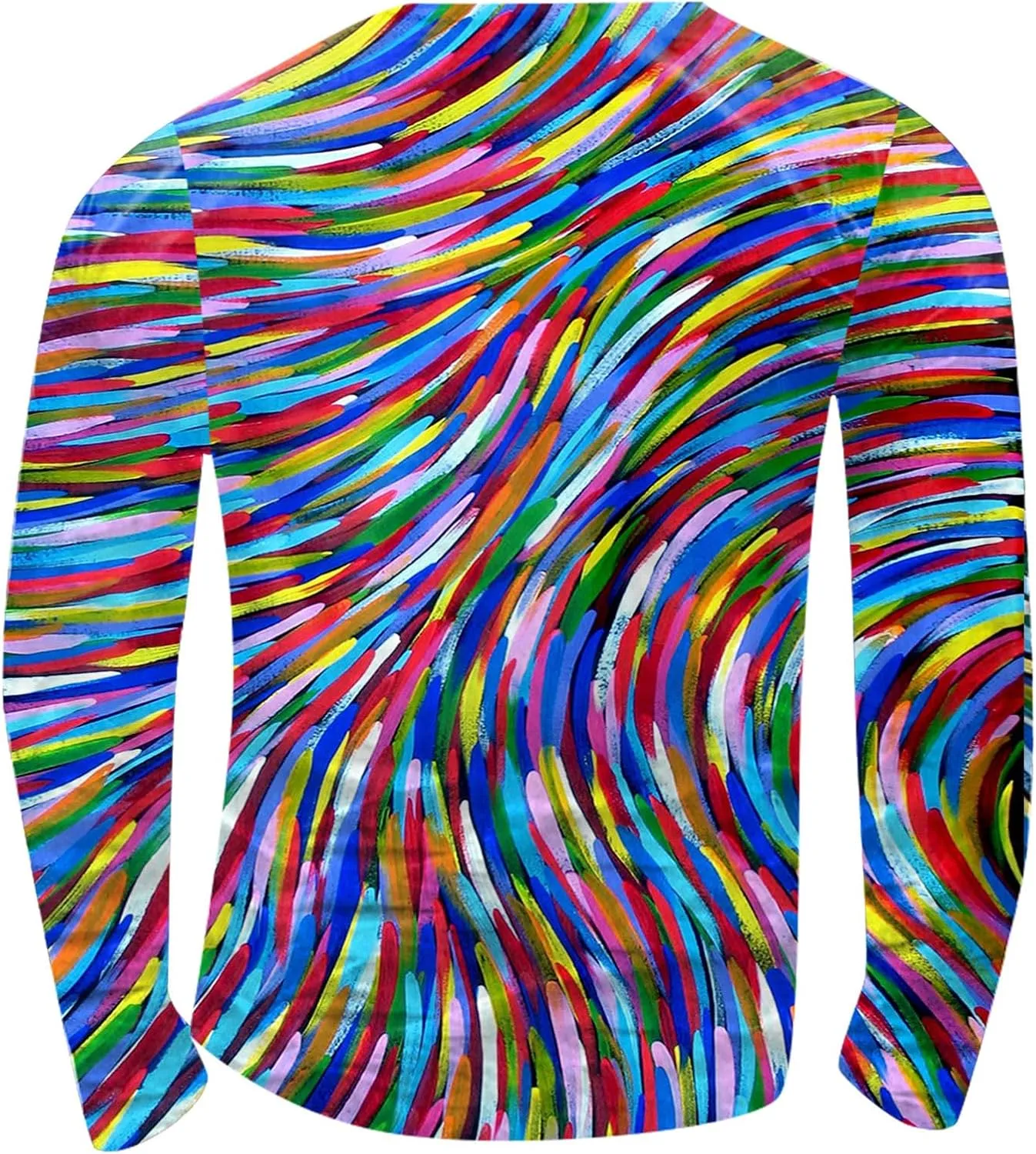 Men's Casual Loose Fit T-Shirt Graphic Abstract Long Sleeve Blouse 3D Print Tops Fashion Designer Vintage Shirts