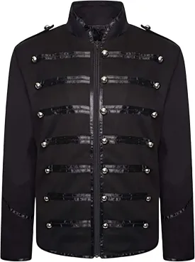 Mens Marching Band Drummer Jacket Stylish Military Inspired Parade Jacket for Cosplay Adventures Halloween Costumes