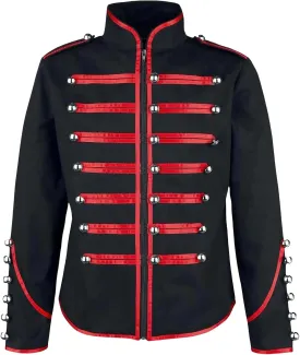 Mens Marching Band Drummer Jacket Stylish Military Inspired Parade Jacket for Cosplay Adventures Halloween Costumes