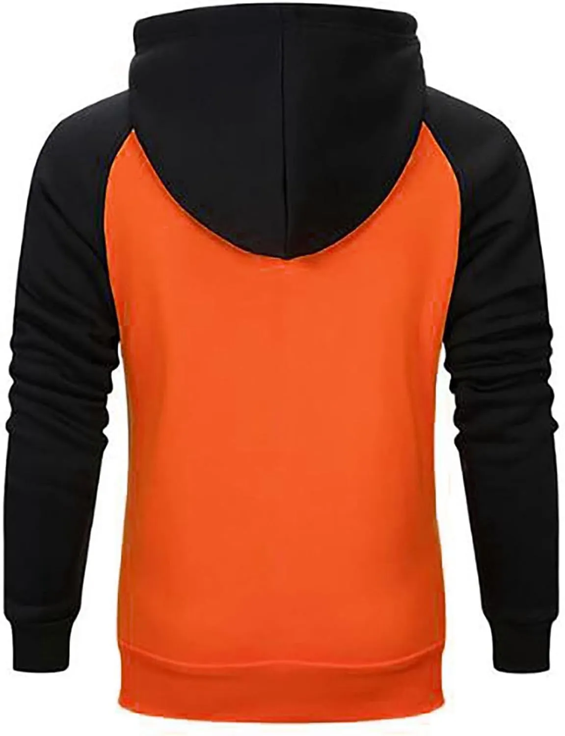 Mens Zipper Hoodies Casual Long Sleeve Sweatshirts Color Block Drawstring Fashion Oversized Cardigan with Pockets
