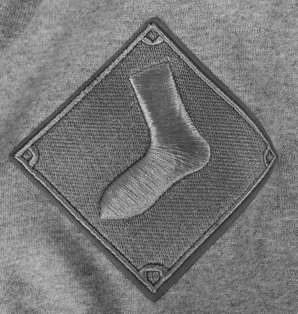 MLB CHICAGO WHITE SOX NEUTRAL MEN'S DROP SHOULDER PO HOODIE (DARK HEATHER GRAY)