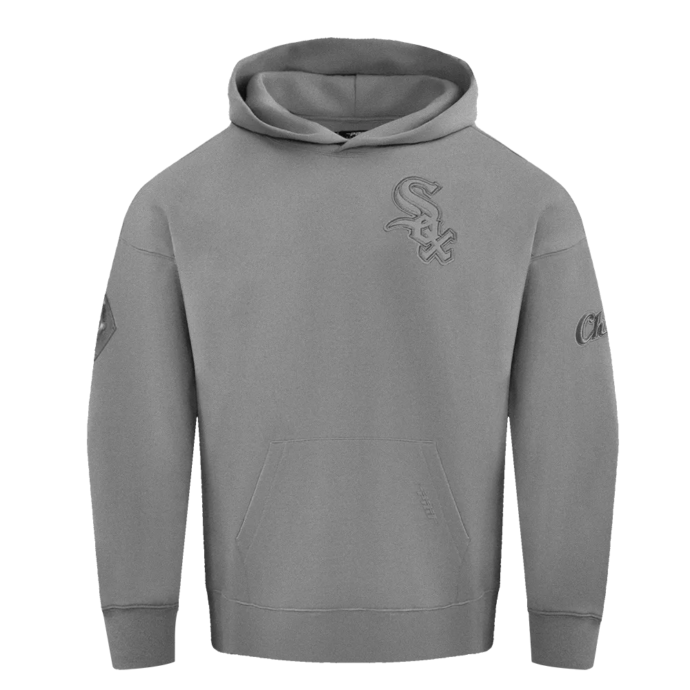 MLB CHICAGO WHITE SOX NEUTRAL MEN'S DROP SHOULDER PO HOODIE (DARK HEATHER GRAY)