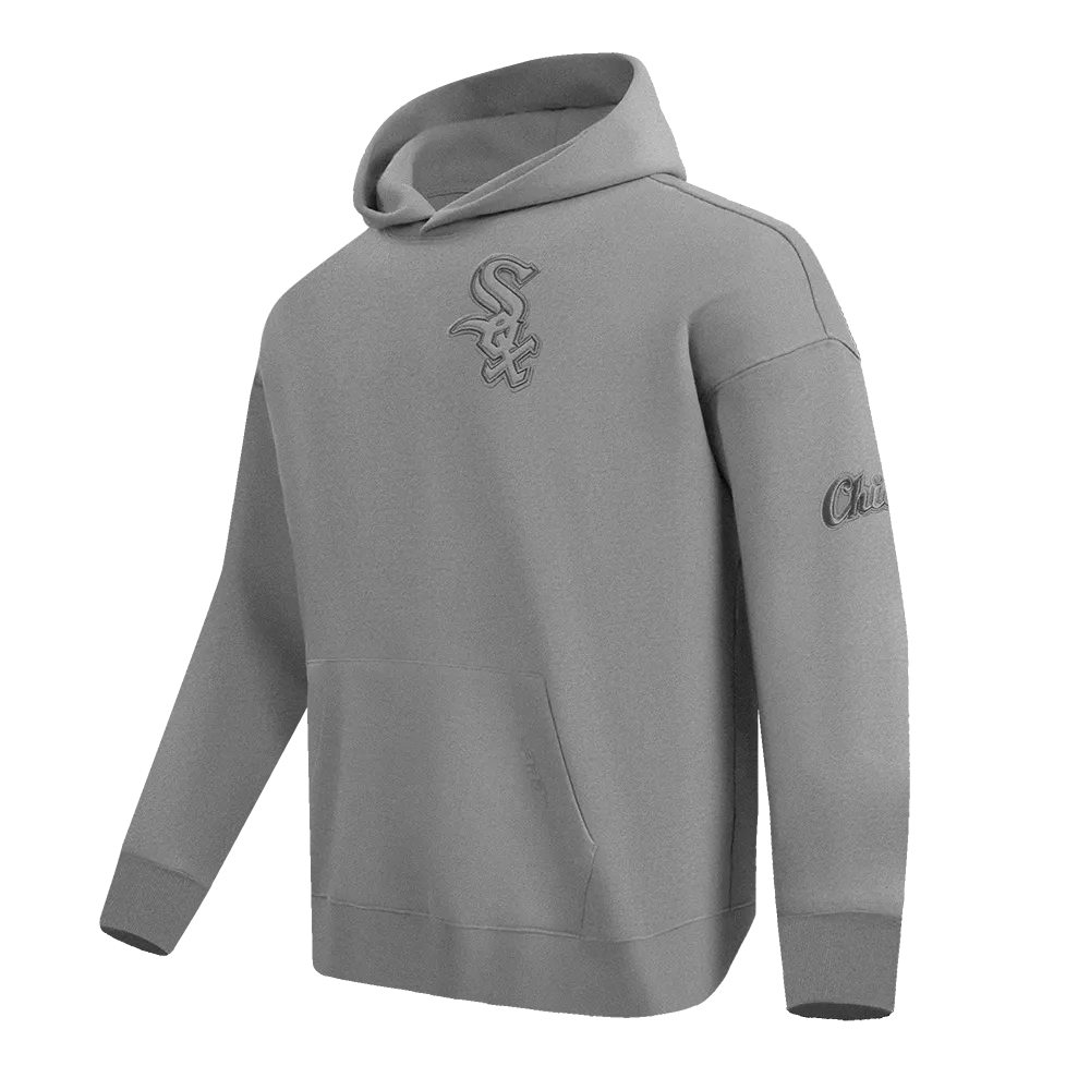 MLB CHICAGO WHITE SOX NEUTRAL MEN'S DROP SHOULDER PO HOODIE (DARK HEATHER GRAY)