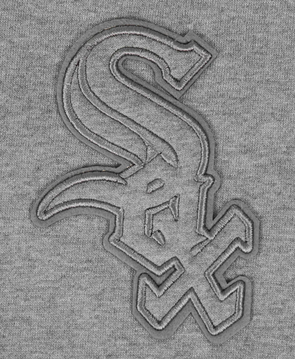 MLB CHICAGO WHITE SOX NEUTRAL MEN'S DROP SHOULDER PO HOODIE (DARK HEATHER GRAY)