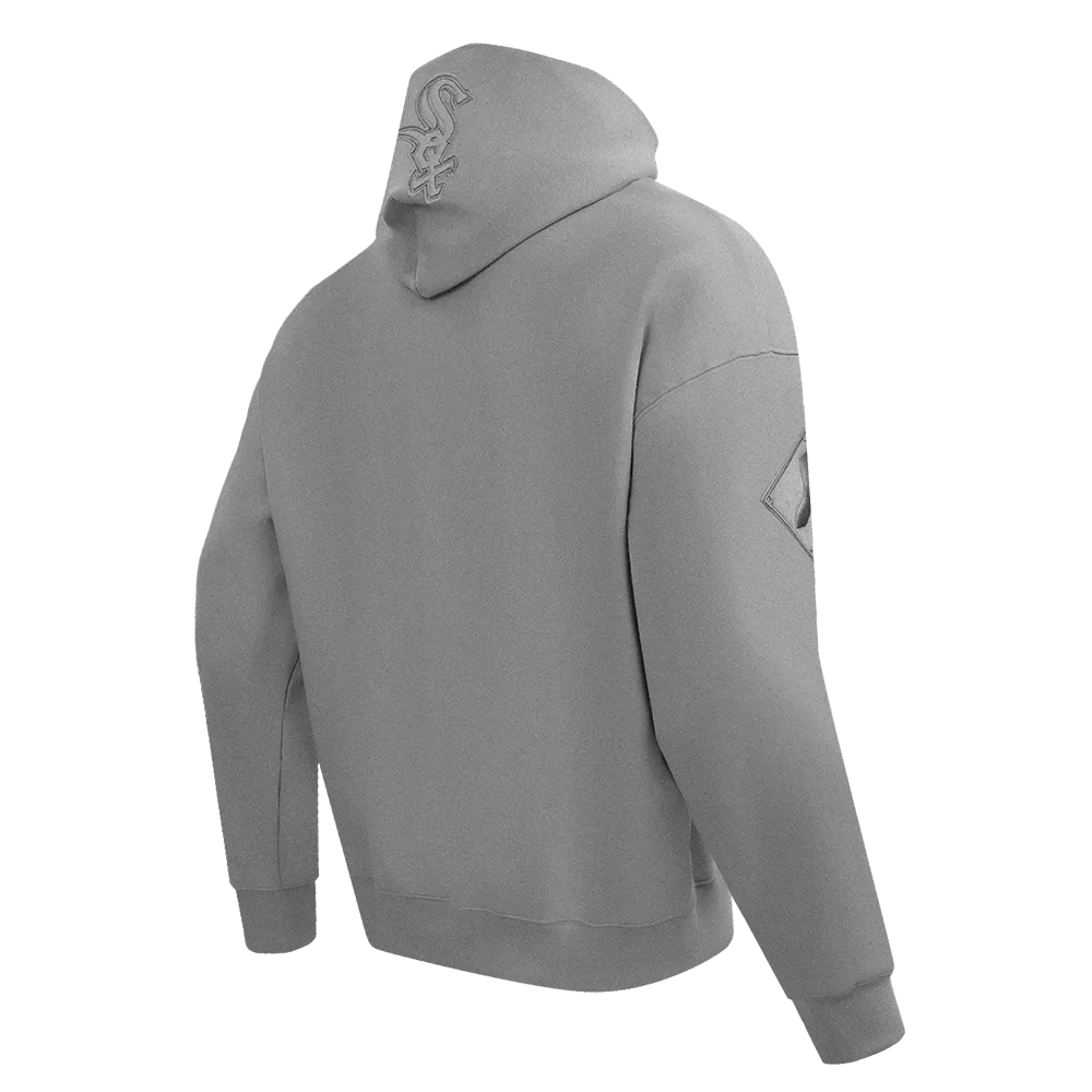 MLB CHICAGO WHITE SOX NEUTRAL MEN'S DROP SHOULDER PO HOODIE (DARK HEATHER GRAY)