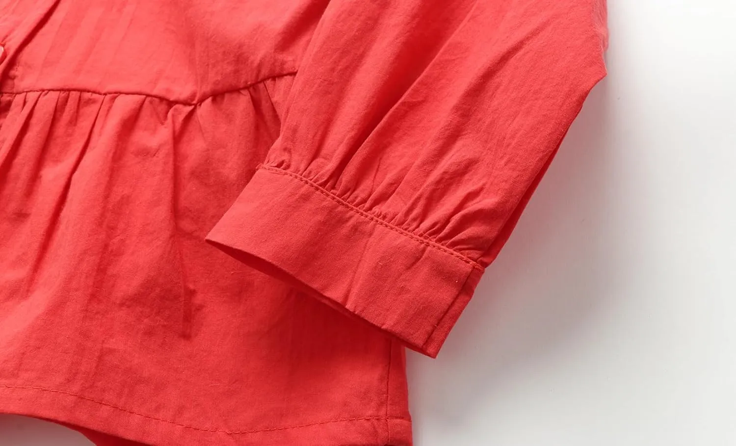 Mud Kingdom Girls Blouse Shirts Spring Fall Long Sleeve Button-Down Top Ruffle Collar