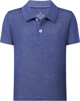 QBK Boys' Active Performance Golf Polo Shirts Kids Dry Fit School Uniform for Toddler to Youth