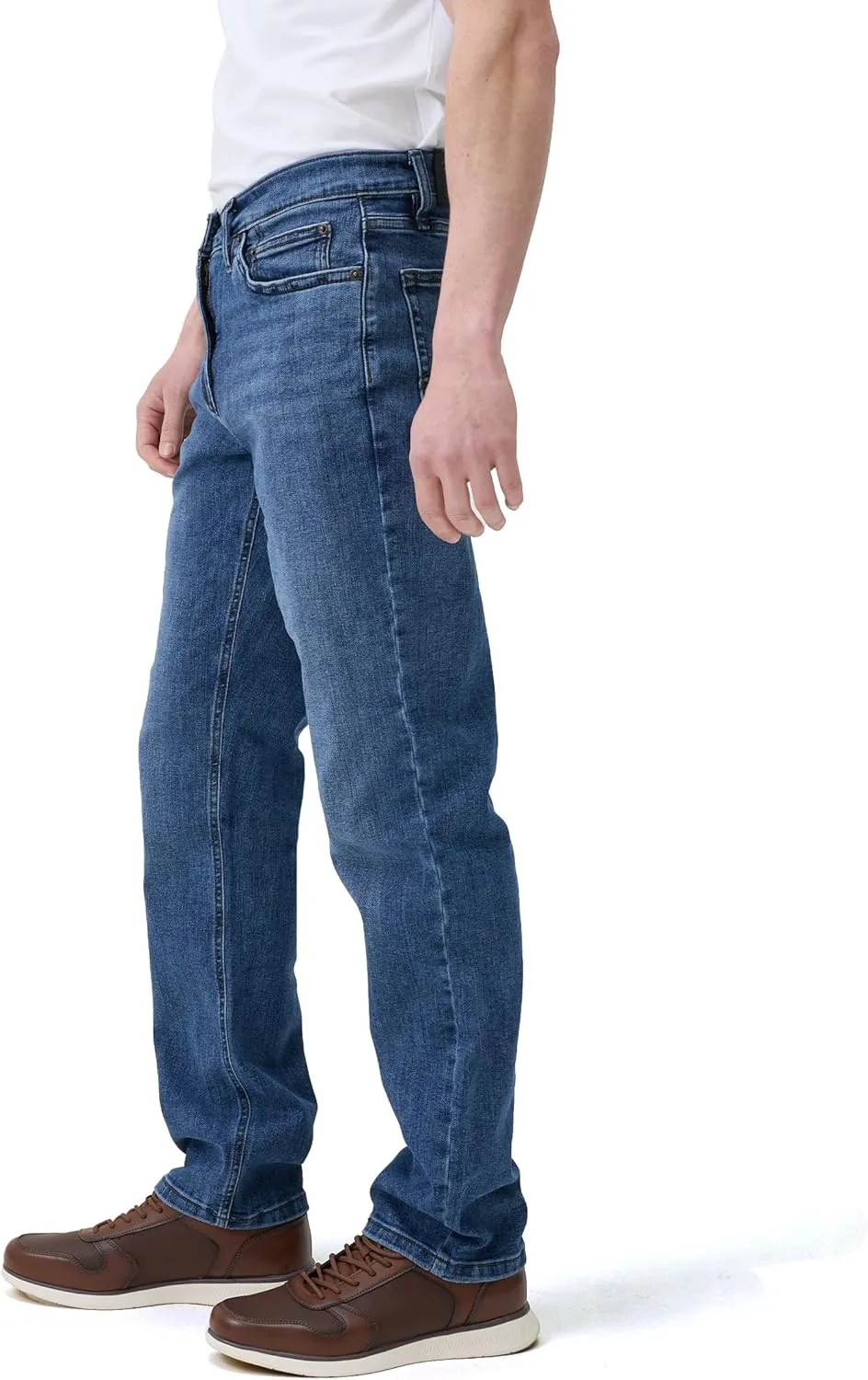 Slim Fit Mens Jeans  Stretch Fabric Tapered Pants for Men  Premium Comfort Casual Wear and Work Attire