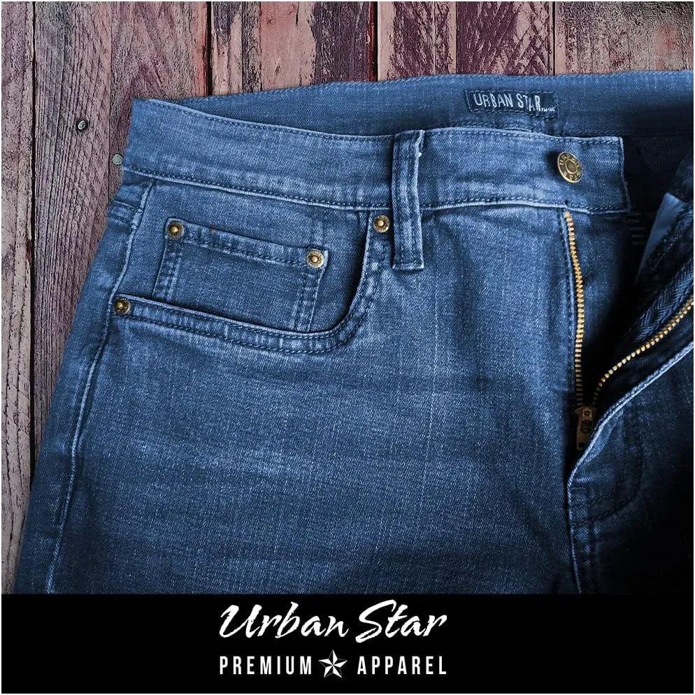 Slim Fit Mens Jeans  Stretch Fabric Tapered Pants for Men  Premium Comfort Casual Wear and Work Attire