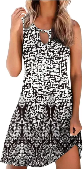 Summer Beach Dresses for Women 2025 Vacation Casual Cotton Sundress, Boho Sundress, Cruise Wear, Hawaiian Dresses