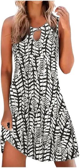 Summer Beach Dresses for Women 2025 Vacation Casual Cotton Sundress, Boho Sundress, Cruise Wear, Hawaiian Dresses