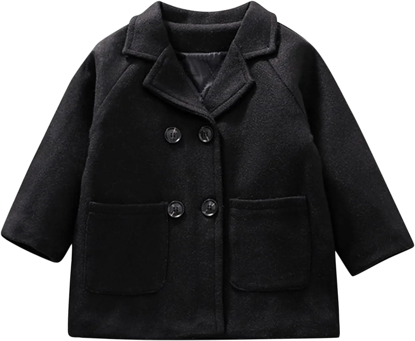 Toddler Kids Coat Elegant Double Breasted Wool Blend Over Coat Baby Boys Girls Trench Coat Jacket Christmas Outfit