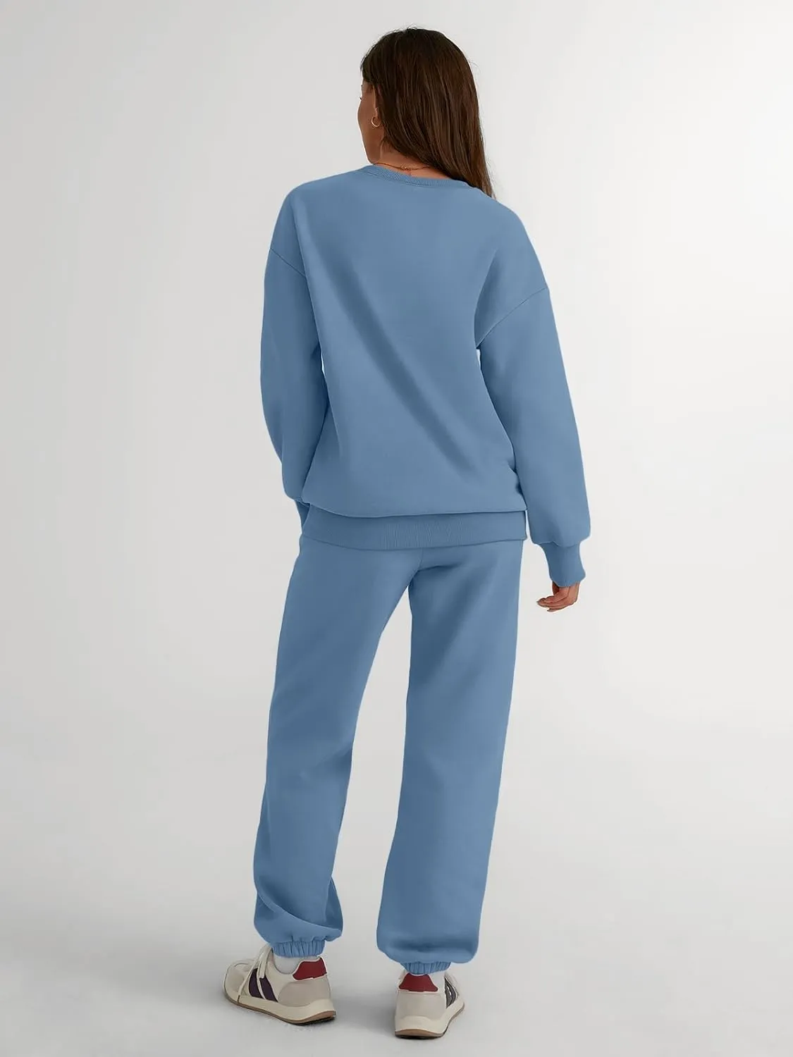 Trendy Queen Sweatsuits Women 2 Piece Outfits Two Piece Crewneck Sweatshirts Sets Lounge Fall Sweatpants 2025 Tracksuits