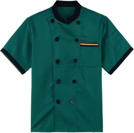 Unisex Chef Coat - Breathable, Comfortable - Short Sleeves, Button Closure - Cooking, Sushi Professional Uniform