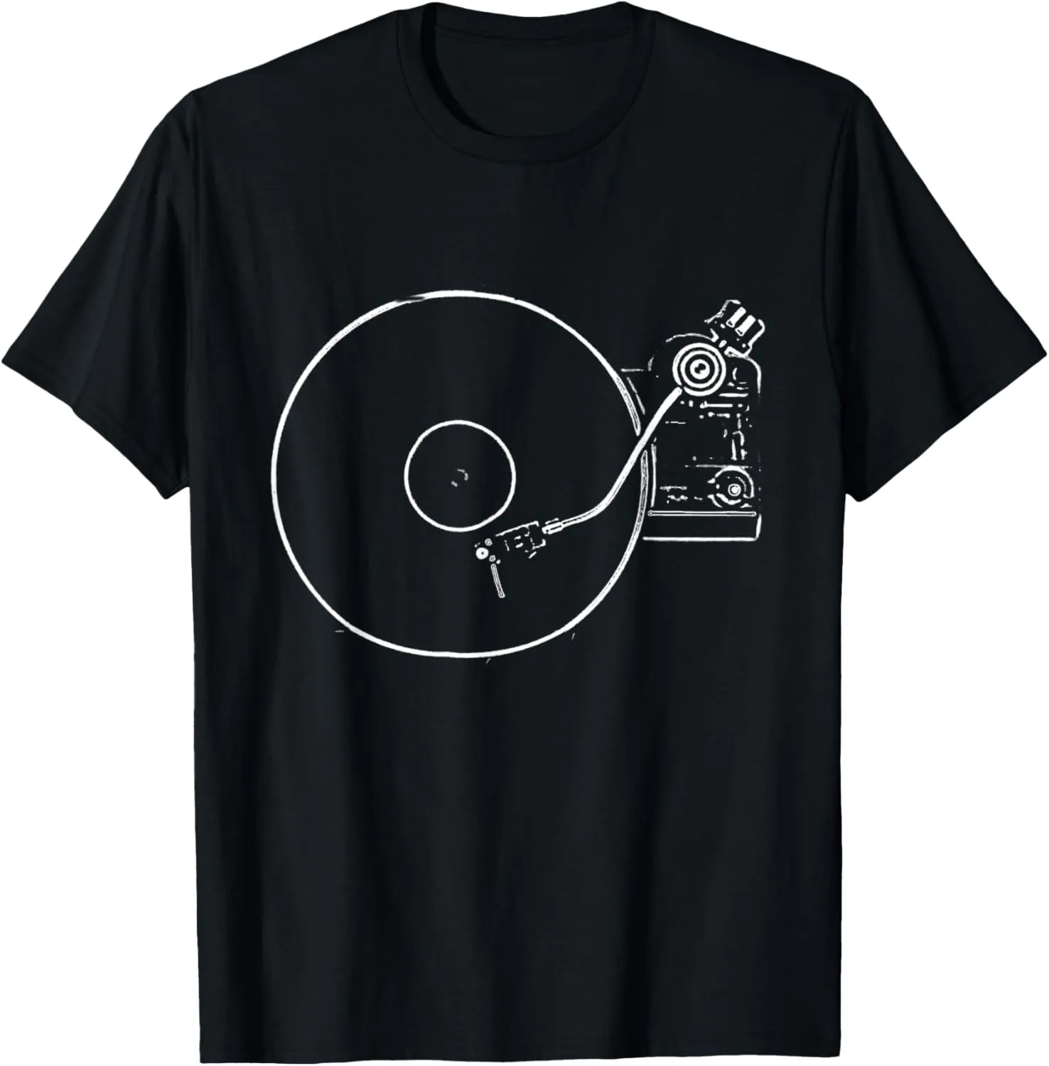 Vinyl Record Player Sketch Drawing T-Shirt