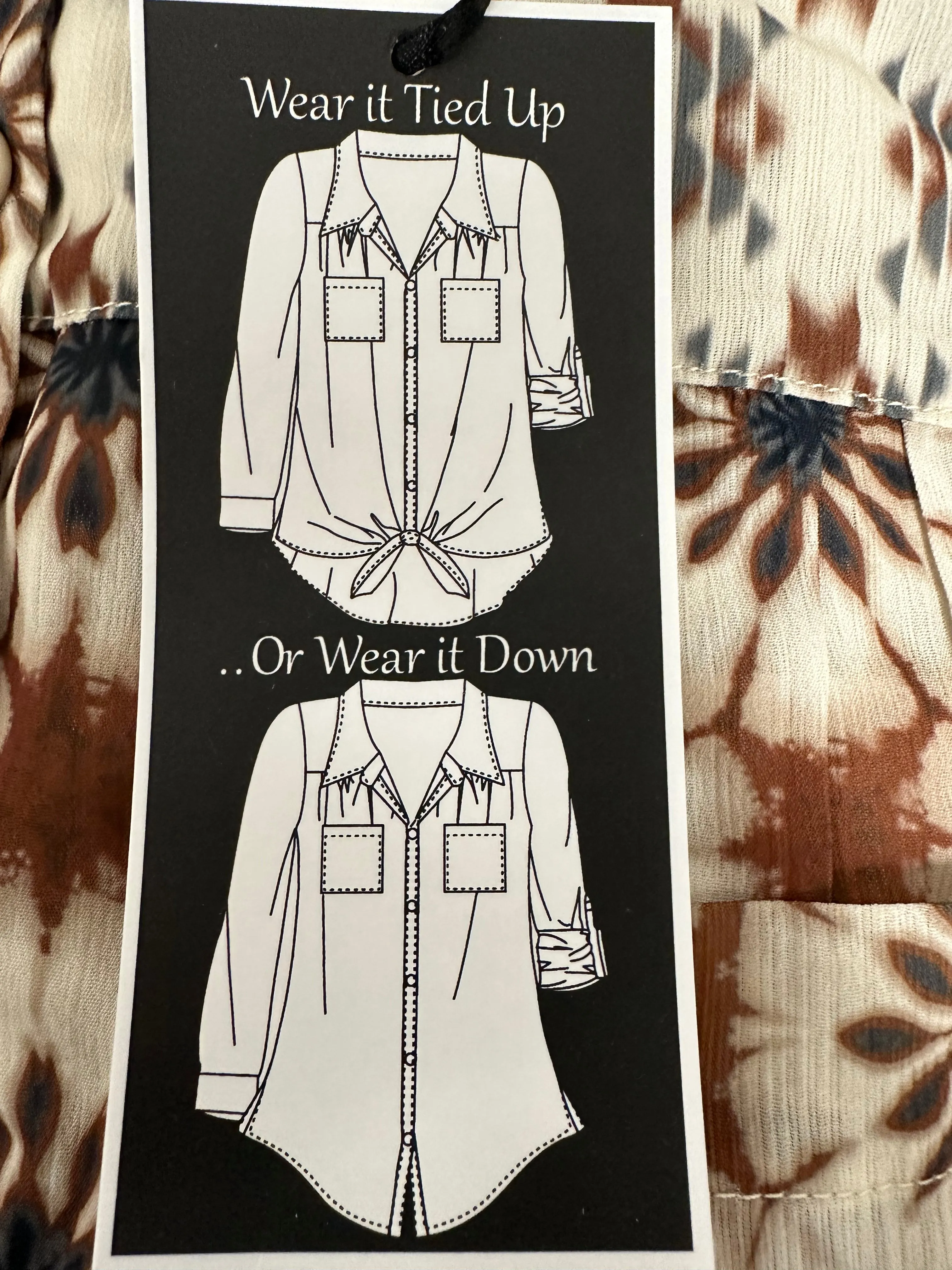 Wear 2 Ways Printed Blouse