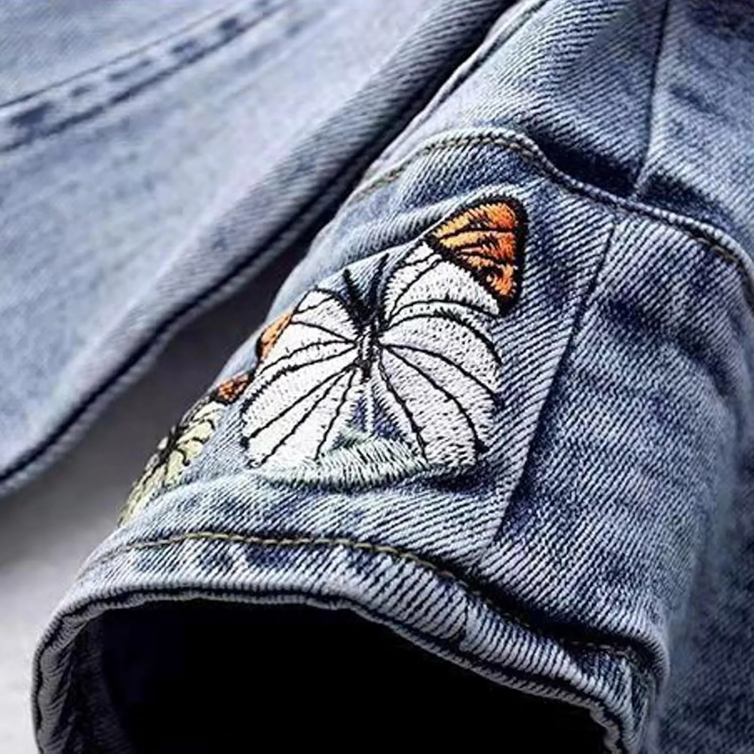 Womens Fashion Women Jeans Jacket Spring Autumn Embroidered Short Denim Jackets Basic Coat Ladies Jackets