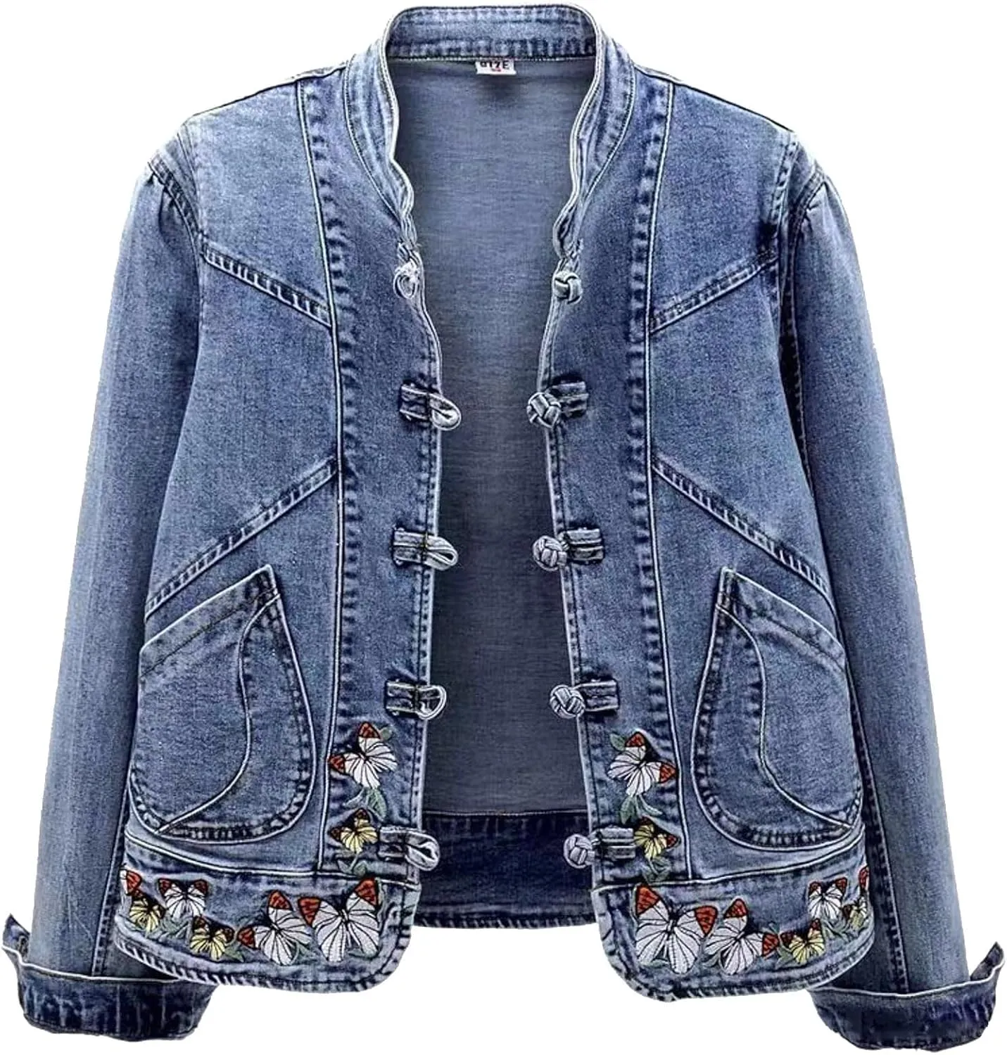 Womens Fashion Women Jeans Jacket Spring Autumn Embroidered Short Denim Jackets Basic Coat Ladies Jackets