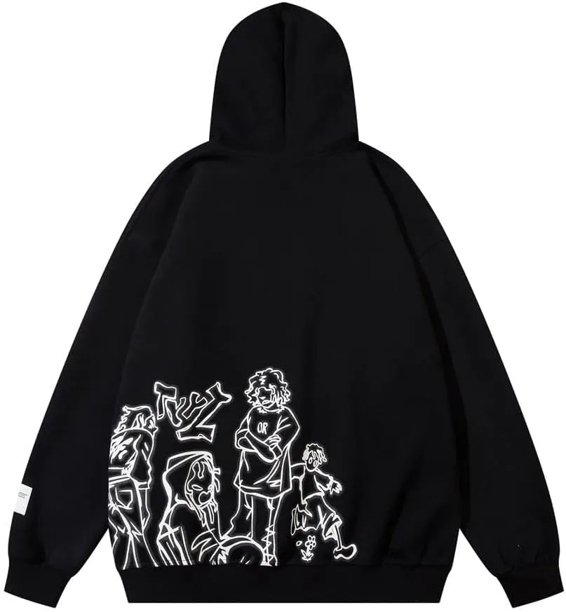 Y2k Hoodie for Women Men Fashion Carton Hoodie Retro Vintage Casual Hip Hop Long Sleeve Halajuku Sweatshirt