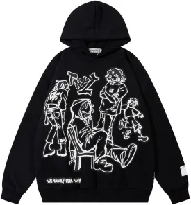 Y2k Hoodie for Women Men Fashion Carton Hoodie Retro Vintage Casual Hip Hop Long Sleeve Halajuku Sweatshirt